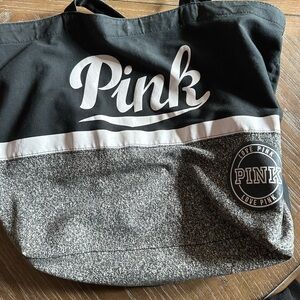 Victoria’s Secret Pink black-and-white marble tote bag